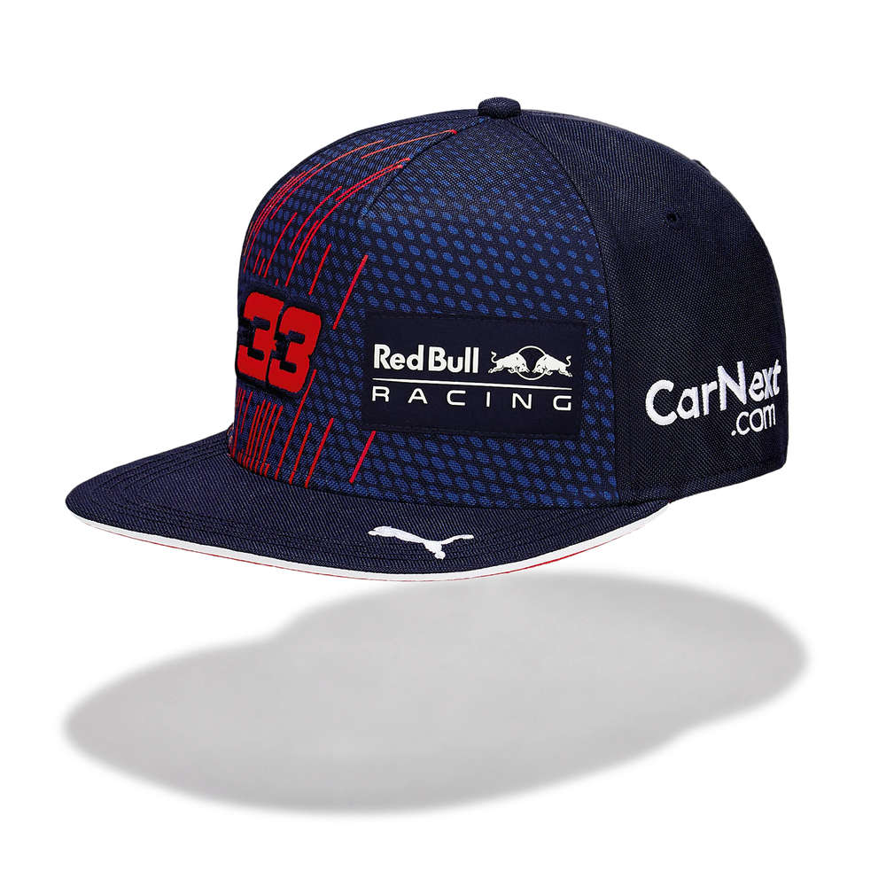 aangenaam mengsel Vechter Red Bull Verstappen 33 Team Flat Brim Cap - Pit Lane 9 Shop
